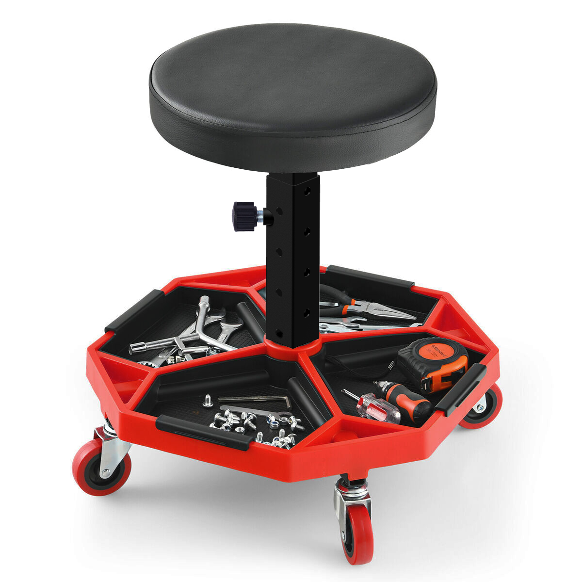 Mechanics tray with seat fitted